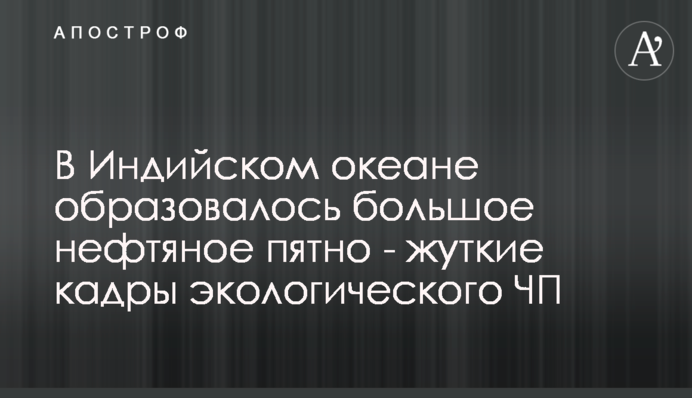В Индийском океане образовалось большое нефтяное пятно - жуткие кадры экологического ЧП