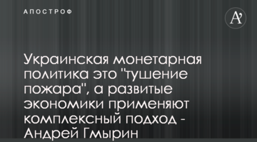 Украинская монетарная политика - это "тушение пожара", а развитые экономики применяют комплексный подход - Андрей Гмырин