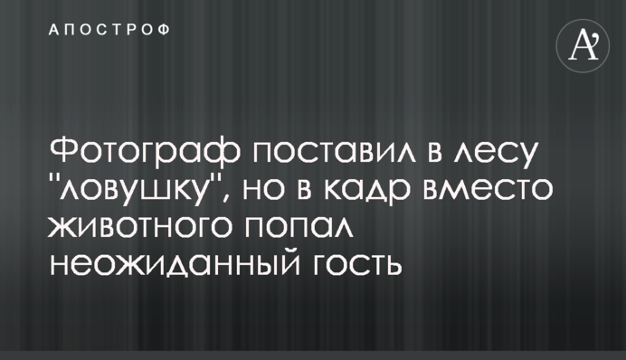 Фотограф поставив в лісі 
