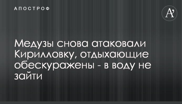 Медузы снова атаковали Кирилловку, отдыхающие обескуражены - в воду не зайти