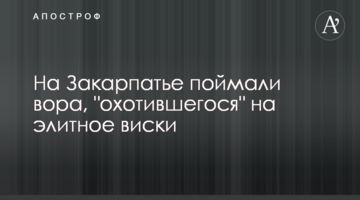 На Закарпатье поймали вора, "охотившегося" на элитное виски