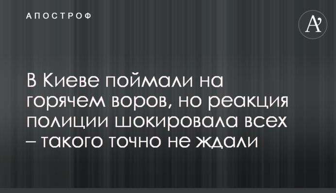 У Києві спіймали на гарячому крадіїв, але реакція поліції шокувала всіх - такого точно не чекали