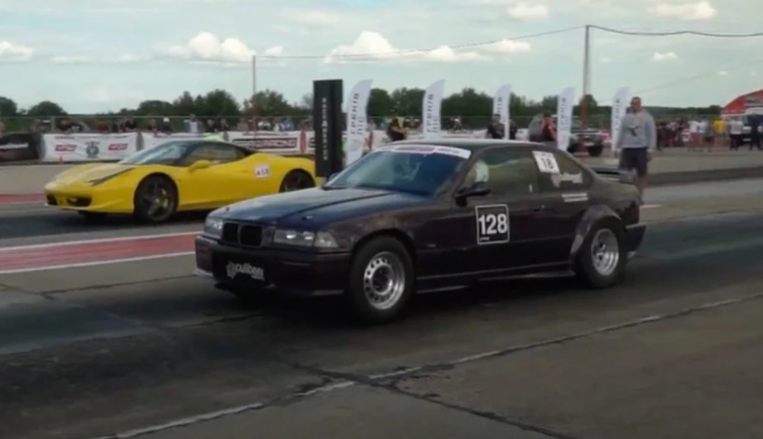В Умані дівчина за кермом BMW обігнала Ferrari: з'явилося видовищне відео гонок