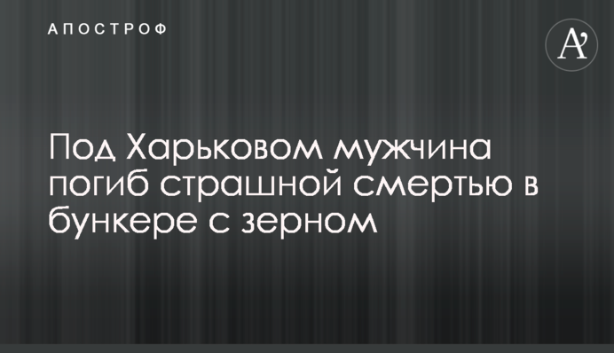 Под Харьковом мужчина погиб страшной смертью в бункере с зерном