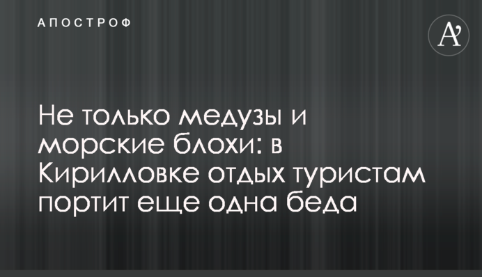 Не только медузы и морские блохи: в Кирилловке отдых туристам портит еще одна беда