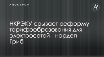 НКРЭКУ срывает реформу тарифообразования для электросетей - нардеп Гриб