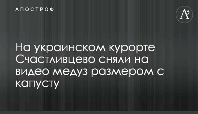 На українському курорті Щасливцеве зняли на відео медуз розміром з капусту