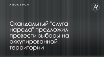 Скандальний "слуга народу" запропонував провести вибори на окупованій території
