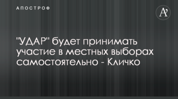 "УДАР" братиме участь у місцевих виборах самостійно - Кличко