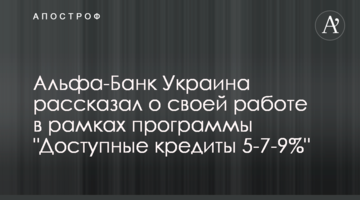 Альфа-Банк Україна розповів про свою роботу в рамках програми "Доступні кредити 5-7-9%"