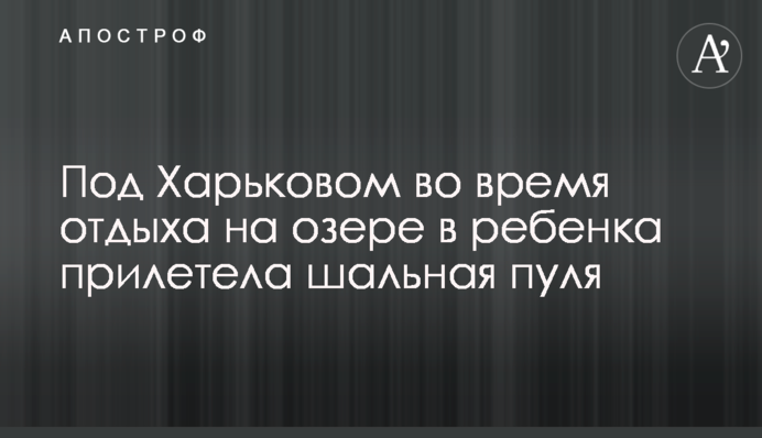Под Харьковом во время отдыха на озере в ребенка прилетела шальная пуля