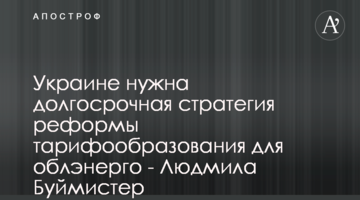 Украине нужна долгосрочная стратегия реформы тарифообразования для облэнерго - Людмила Буймистер