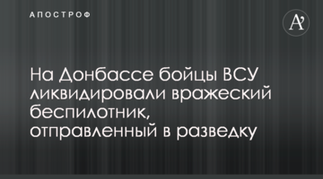 На Донбассе бойцы ВСУ ликвидировали вражеский беспилотник, отправленный в разведку
