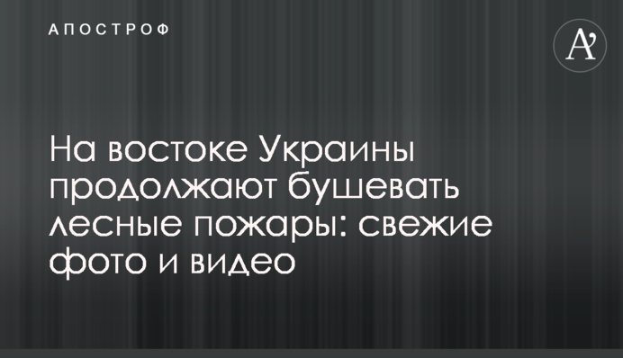 На сході України продовжують бушувати лісові пожежі: свіжі фото і відео