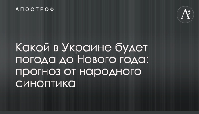 Якою в Україні буде погода до Нового року: прогноз від народного синоптика