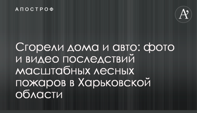 Згоріли будинки і авто: фото і відео наслідків масштабних лісових пожеж в Харківській області
