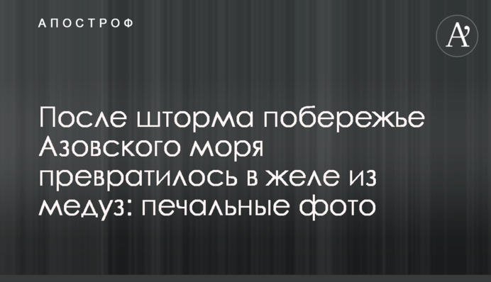 После шторма побережье Азовского моря превратилось в желе из медуз: печальные фото