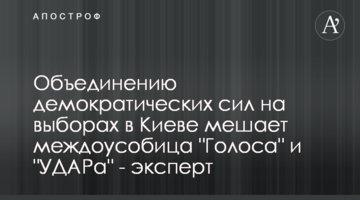 Об'єднанню демократичних сил на виборах в Києві заважає чублення "Голосу" і "УДАРу" - експерт