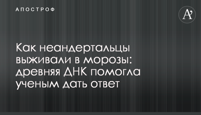 Як неандертальці вживали в морози: стародавня ДНК допомогла вченим дати відповідь