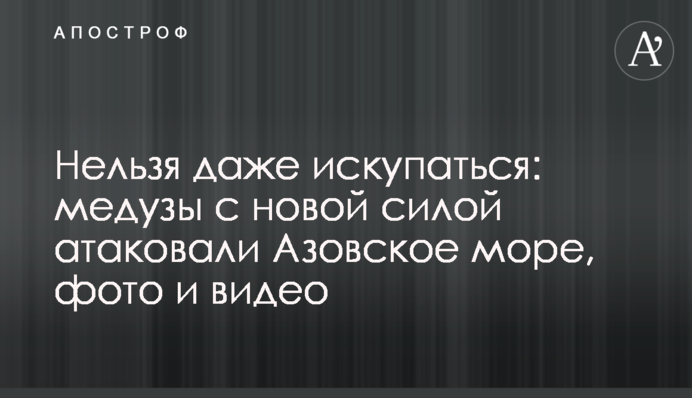 Не можна навіть скупатися: медузи з новою силою атакували Азовське море, фото і відео
