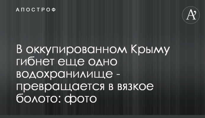 В оккупированном Крыму гибнет еще одно водохранилище - превращается в вязкое болото: фото