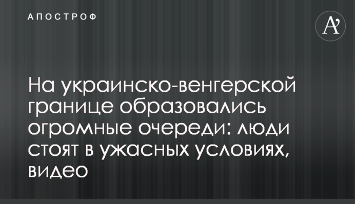 На українсько-угорському кордоні утворилися величезні черги: люди стоять в жахливих умовах, відео