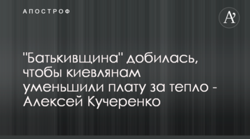 "Батькивщина" добилась, чтобы киевлянам уменьшили плату за тепло - Алексей Кучеренко