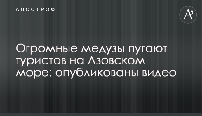 Величезні медузи лякають туристів на Азовському морі: опубліковано відео