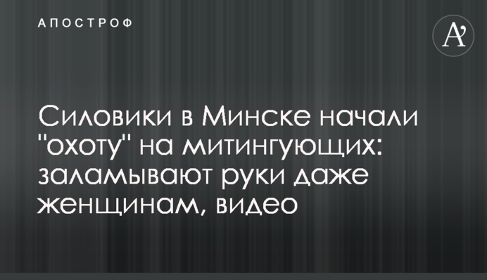 Силовики в Минске начали 