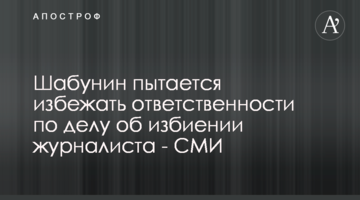 Шабунин пытается избежать ответственности по делу об избиении журналиста - СМИ