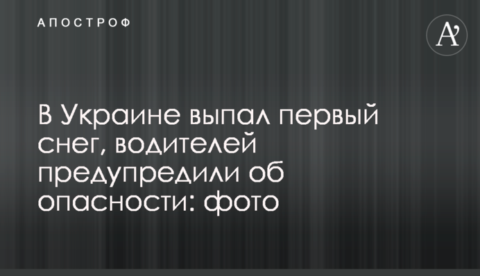 В Україні випав перший сніг, водіїв попередили про небезпеку: фото