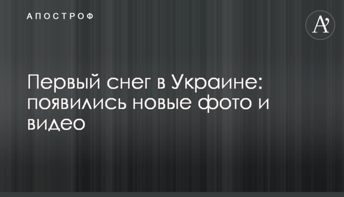 Перший сніг в Україні: з'явилися нові фото і відео