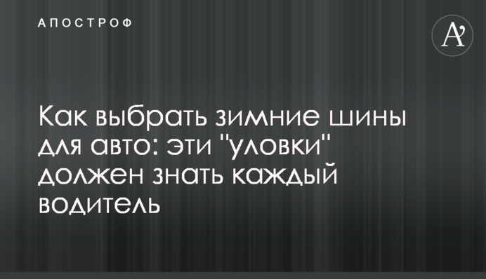 Как выбрать зимние шины для авто: эти 