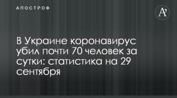 В Украине коронавирус убил почти 70 человек за сутки: статистика на 29 сентября
