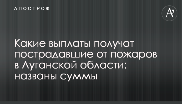 Які виплати отримають постраждалі від пожеж в Луганській області: названо суми