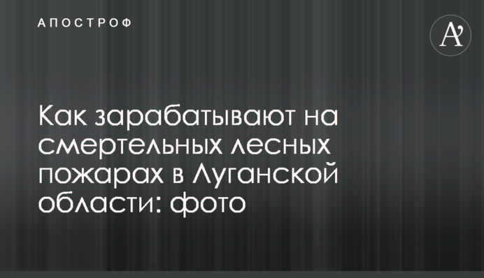 Як заробляють на смертельних лісових пожежах в Луганській області: фото