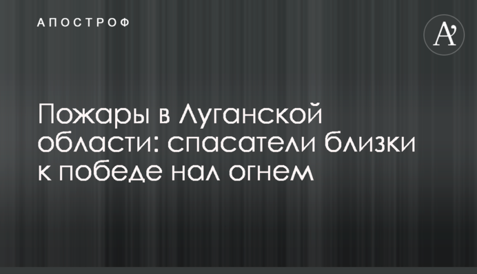 Пожежі на Луганщині: рятувальники близькі до перемоги над вогнем