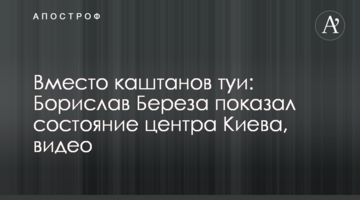 Вместо каштанов туи: Борислав Береза показал состояние центра Киева, видео