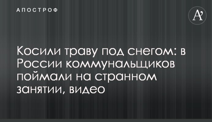 Косили траву под снегом: в России коммунальщиков поймали на странном занятии, видео