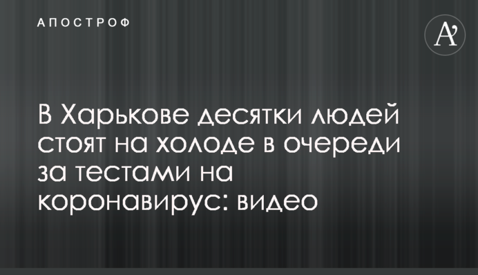 В Харькове десятки людей стоят на холоде в очереди за тестами на коронавирус: видео