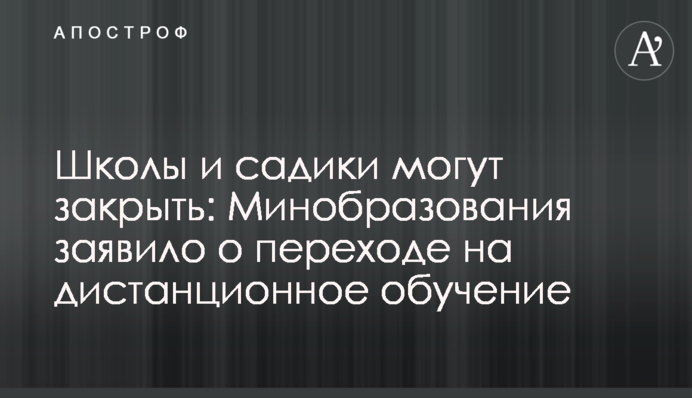 Школы и садики могут закрыть: Минобразования заявило о переходе на дистанционное обучение