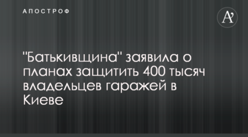 "Батькивщина" заявила о планах защитить 400 тысяч владельцев гаражей в Киеве