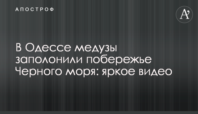 В Одесі спостерігається нашестя медуз на узбережжі Чорного моря: яскраве відео