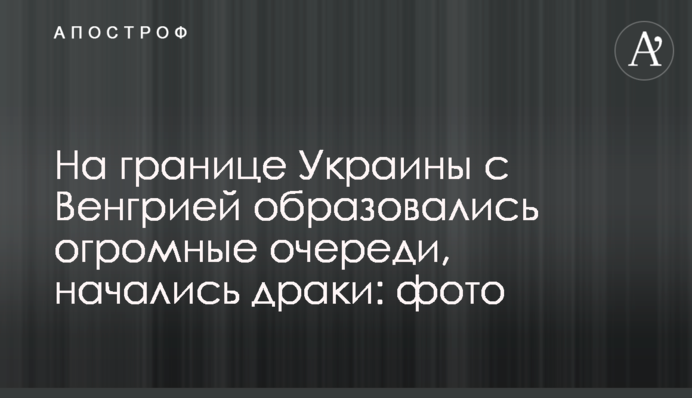 На кордоні України з Угорщиною утворилися величезні черги, почалися бійки: фото
