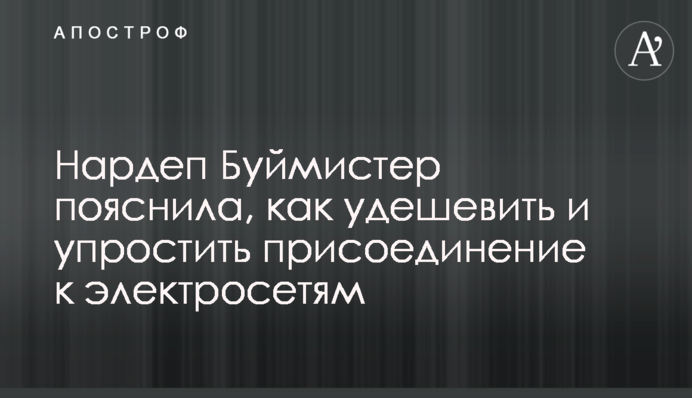 Нардеп Буймистер пояснила, как удешевить и упростить присоединение к электросетям