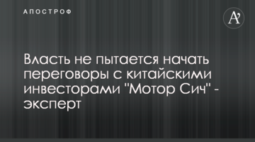 Власть не пытается начать переговоры с китайскими инвесторами "Мотор Сич" - эксперт