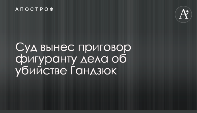 Суд вынес приговор фигуранту дела об убийстве Гандзюк