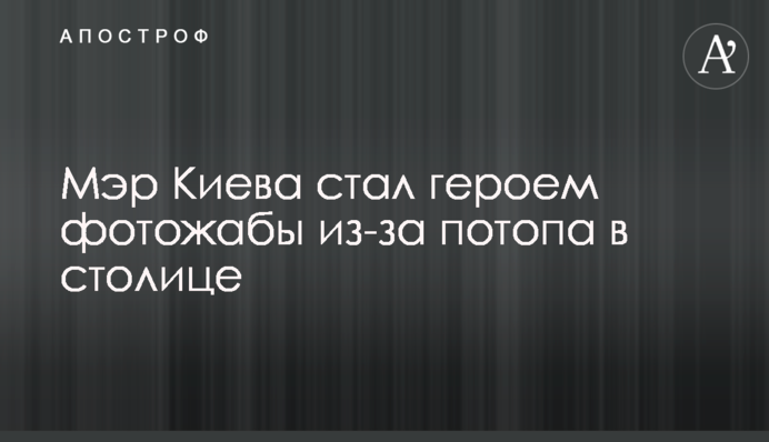 Мер Києва став героєм фотожаби через потоп в столиці