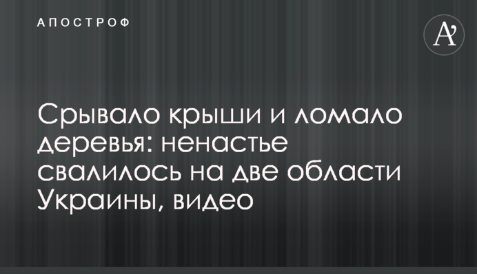 Срывало крыши и ломало деревья: ненастье свалилось на две области Украины, видео