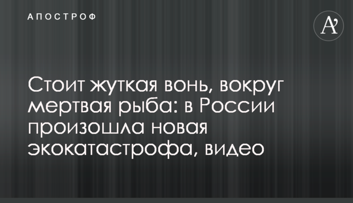 Стоит жуткая вонь, вокруг мертвая рыба: в России произошла новая экокатастрофа, видео